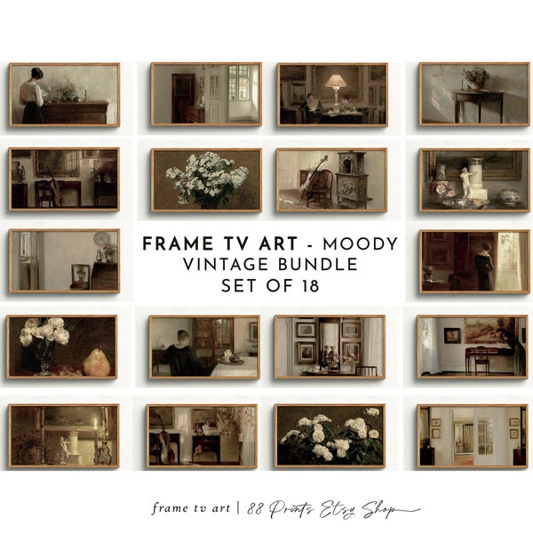 Samsung Frame TV Art Set Moody Vintage Bundle - 18 files included! Fall Frame TV Art | Samsung Art | Frame TV Art Autumn | Frame Tv Art Fall