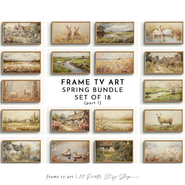 Samsung Frame TV Art Spring Bundle Set of 18 - Part 1 | Frame TV Art Spring | Easter Frame TV Art | Spring Frame Tv Art | Tv Art Easter