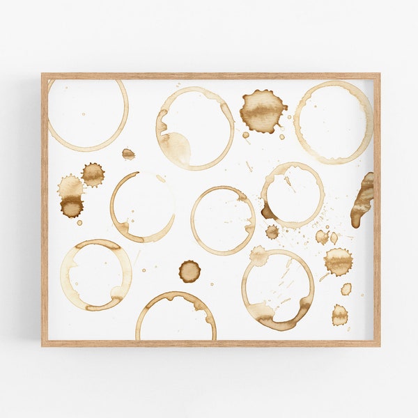 Coffee Ring Art Etsy