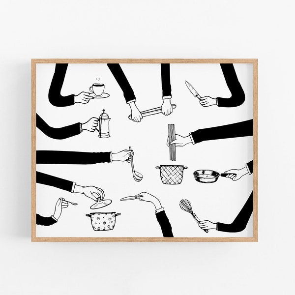 Fun Kitchen Art Etsy