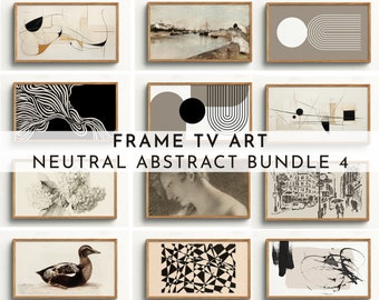 Neutral Abstract Samsung Frame TV Art Set of 12 | Frame TV Art Abstract | Frame TV Art Modern | Digital Art For The Frame Tv | Abstract Art