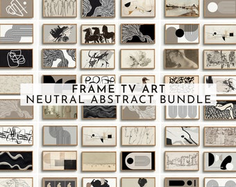 Neutral Abstract Samsung Frame TV Art Mega Bundle Set - 48 Files Included! | Frame TV Art Abstract | Frame TV Art Modern | Digital Art