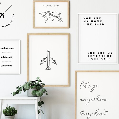 Printable Wall Art Travel Gallery Wall Set of 5 Prints - Etsy