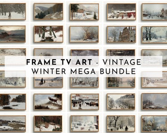 Samsung Frame TV Art Set Winter Mega Bundle - 90 files included! Winter Frame TV Art | Digital Art for Samsung Frame Tv
