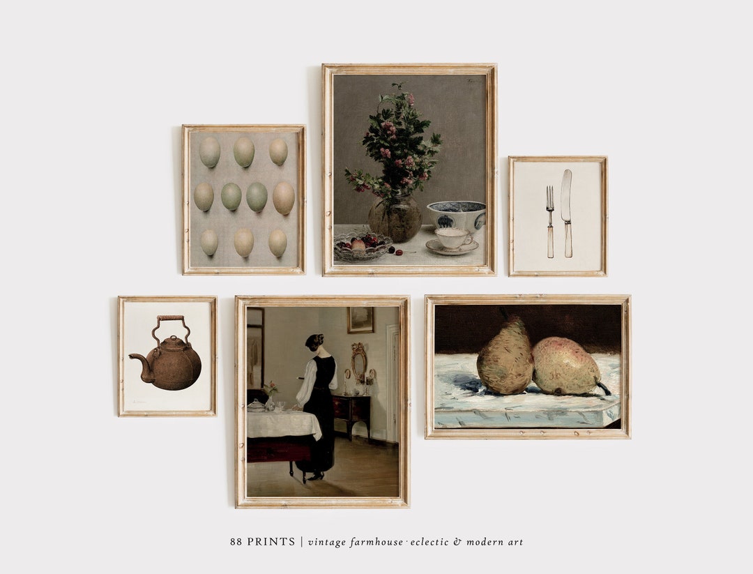 Vintage Kitchen Set of 6 Prints Vintage Gallery Set Vintage Etsy