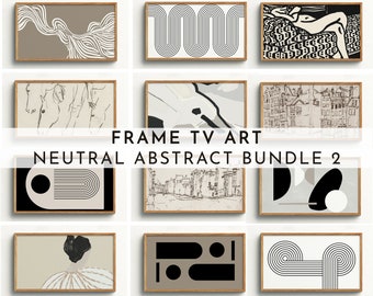 Neutral Abstract Samsung Frame TV Art Set of 12 | Abstract Frame TV Art Set | Neutral Frame Tv Art | Digital Art for Frame Tv