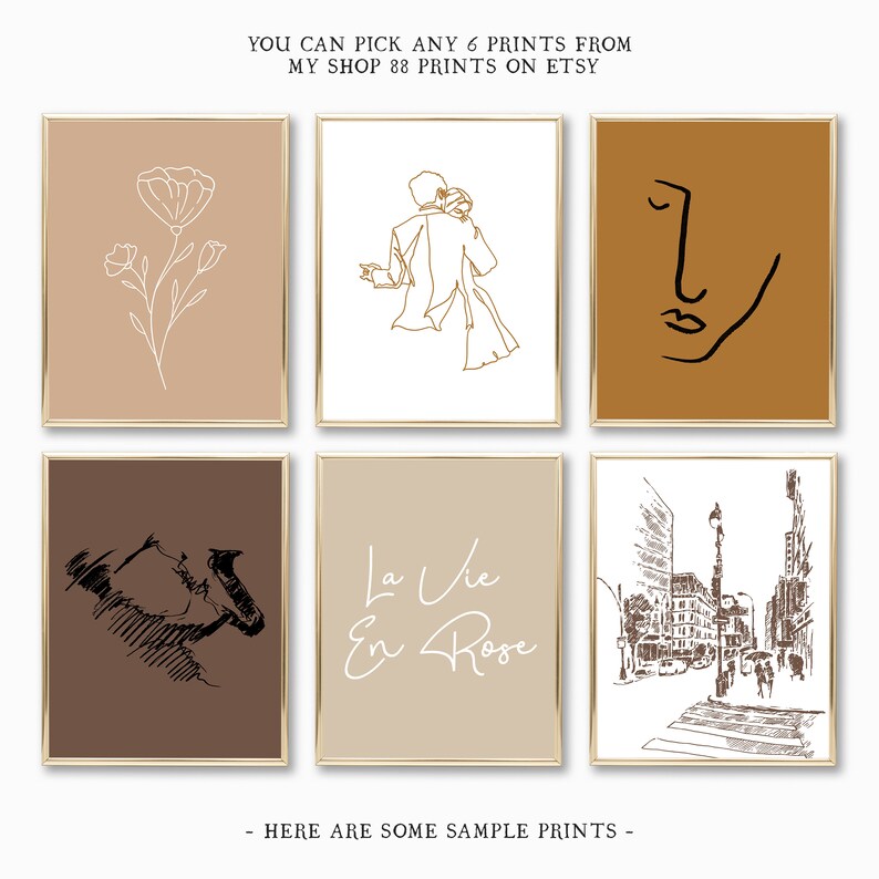 Pick Any 6 Prints Custom Gallery Wall 88 Prints Personalized Etsy