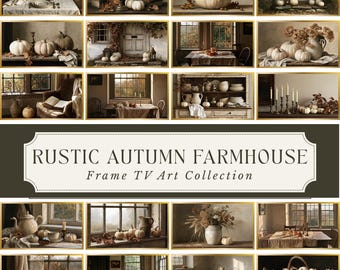 Fall Frame TV Art Bundle | 50 Rustic Autumn Farmhouse Paintings | Samsung Frame TV Art | Vintage Fall 4K Digital Download