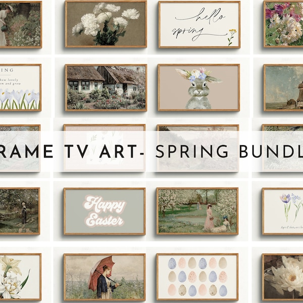 Samsung Frame TV Art Set Spring Mega Bundle - 80 files included! Spring Frame TV Art | Frame TV Art Bundle | Spring Frame Tv Artwork
