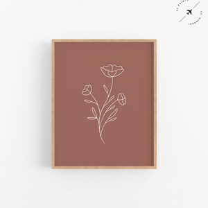 Boho Flowers Set of 6 Printables, Floral Wall Art, Flower Art ...