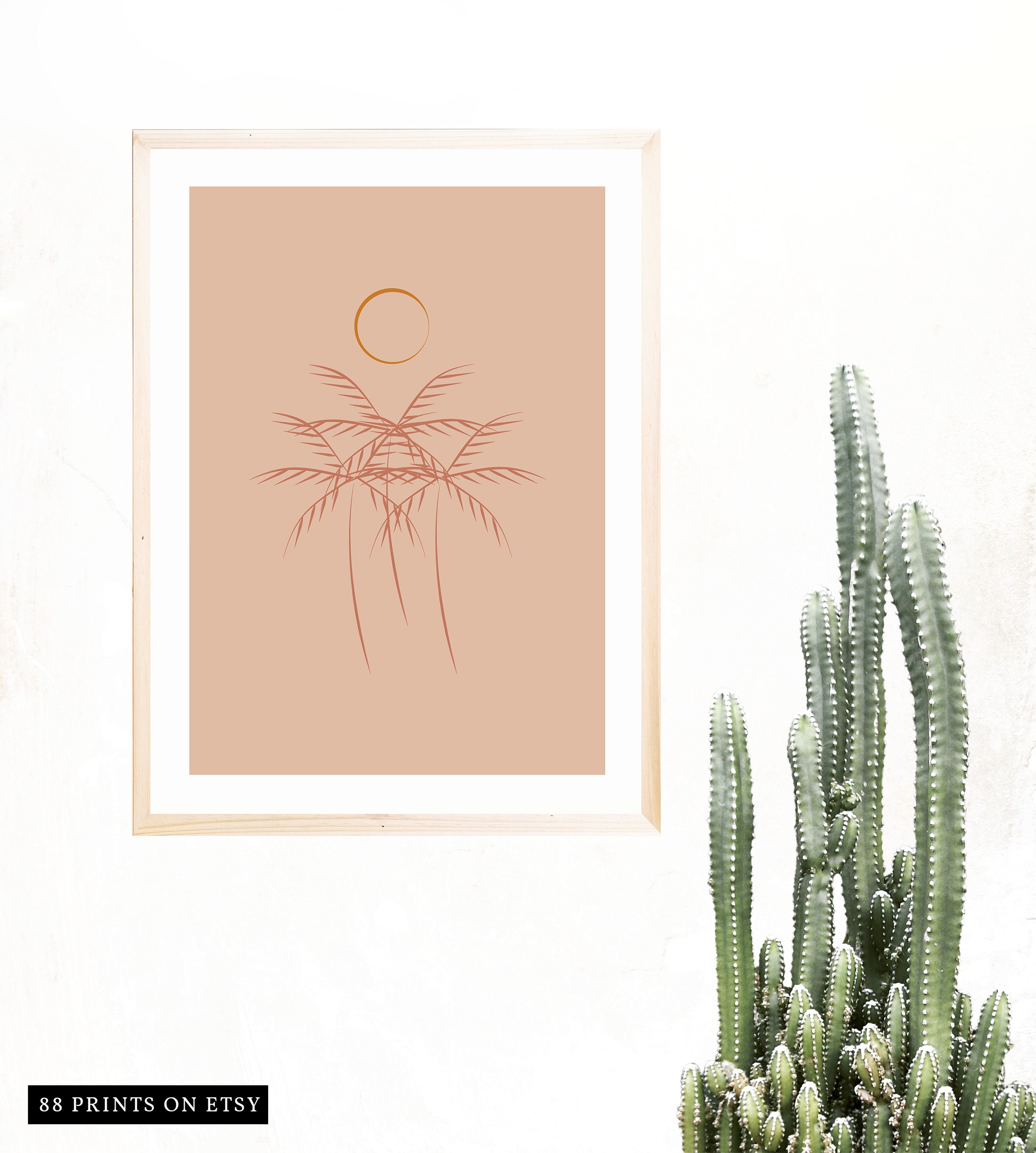 Neutral Palm Trees Print Boho Art Print Abstract Art Boho Etsy