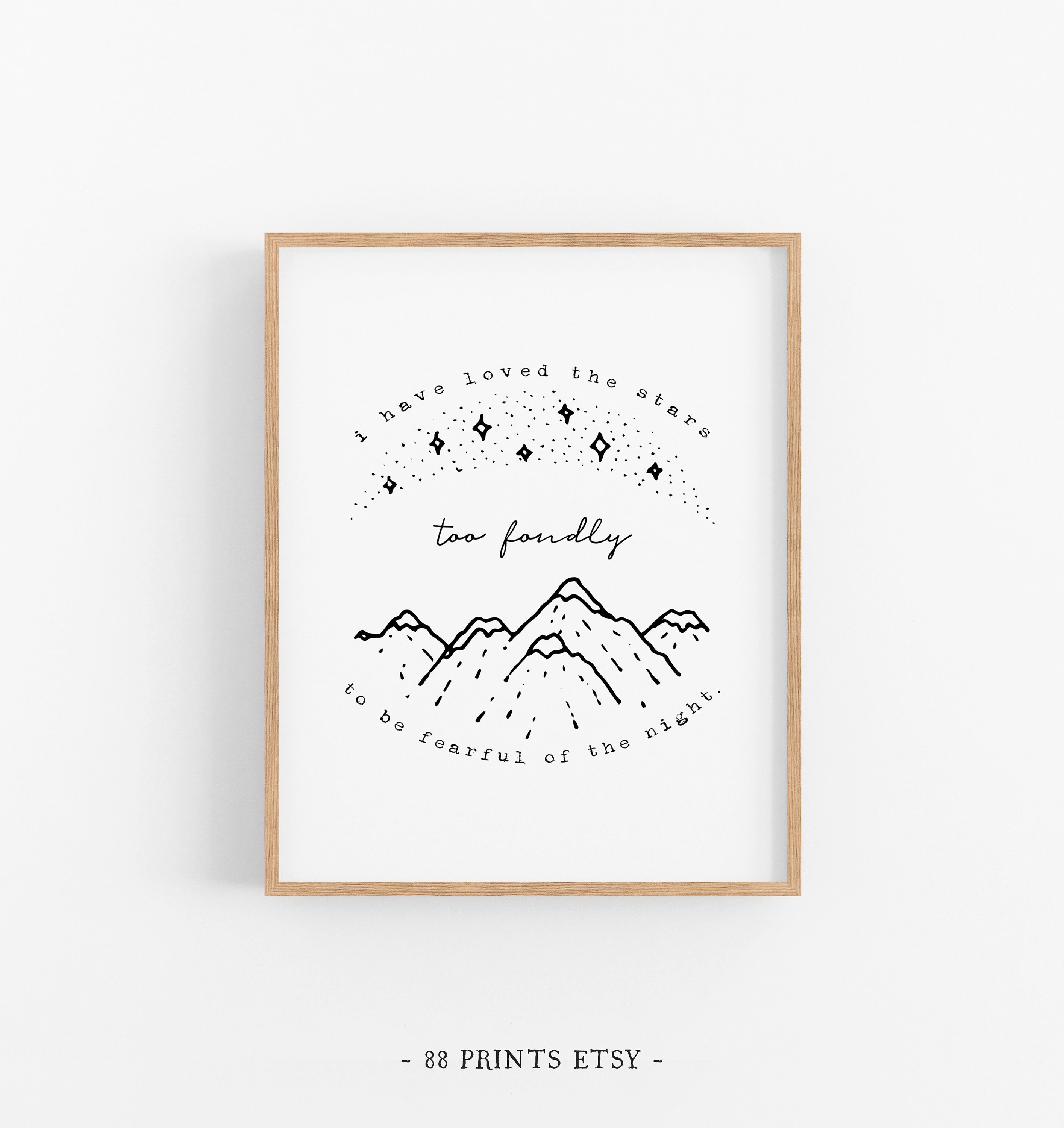 It Starts With A Mountain 472 Stars Quote Print Starts Art Mountain Print Mountain Art | Etsy
