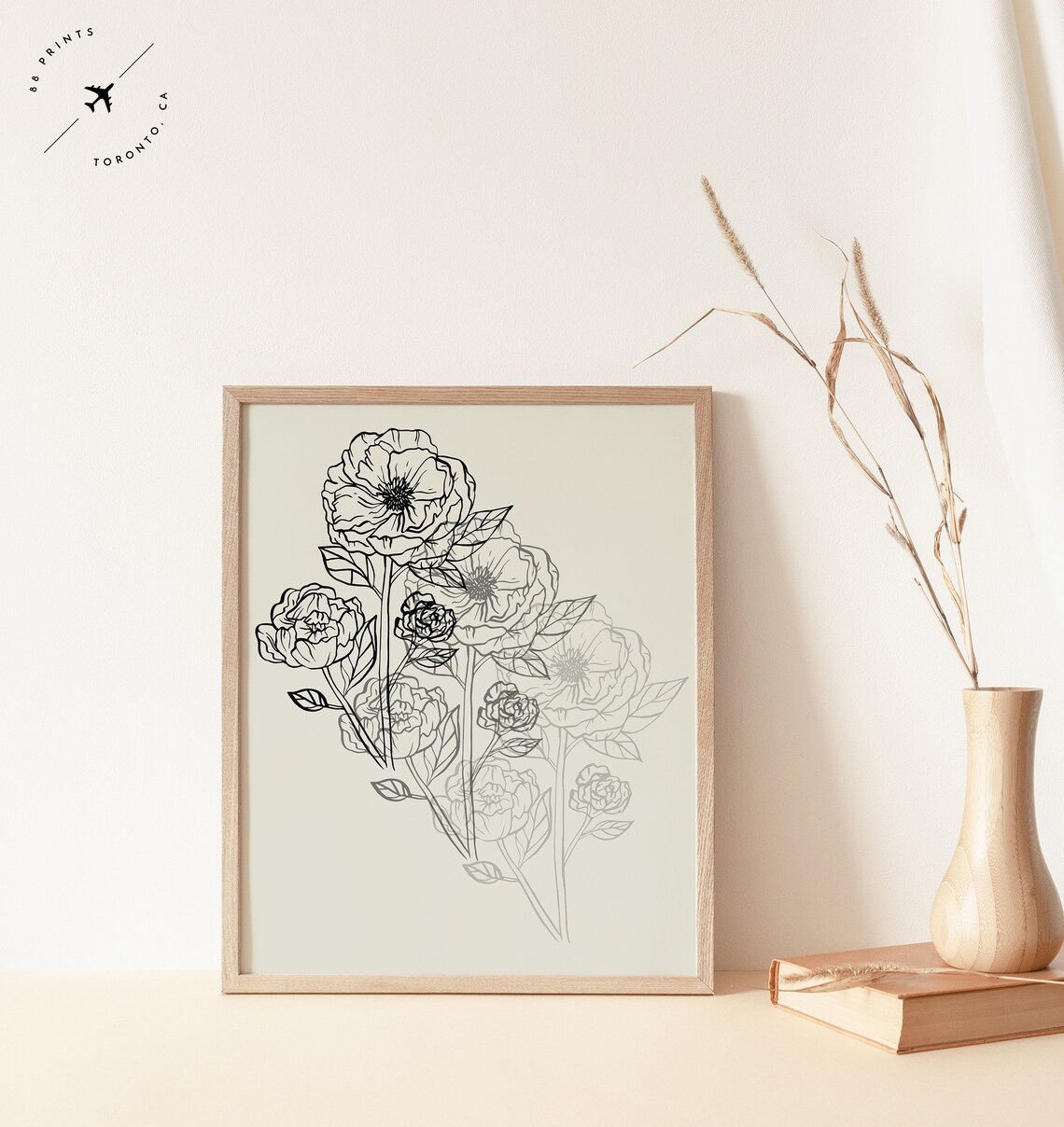 Flower Print Abstract Art Romantic Art Floral Wall Art Etsy