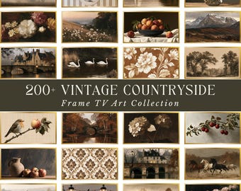 Frame TV Art Bundle | 200+ Moody Vintage Countryside Paintings | Compatible with Samsung Frame TVs | 4K Digital Download