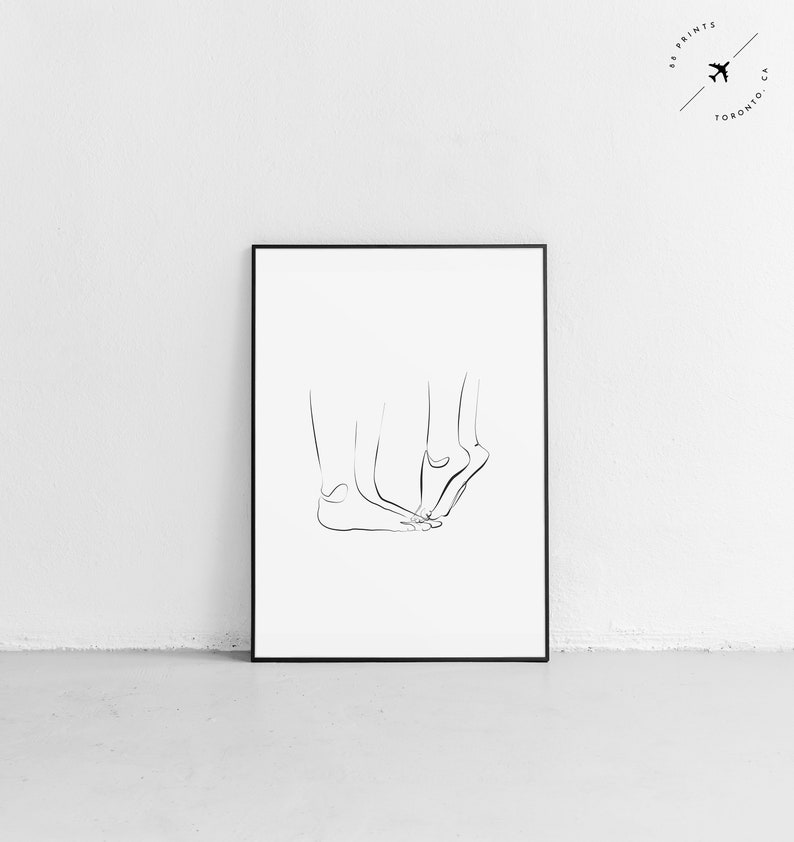 Fine Line Couple Print Love Print Romantic Art Abstract Etsy