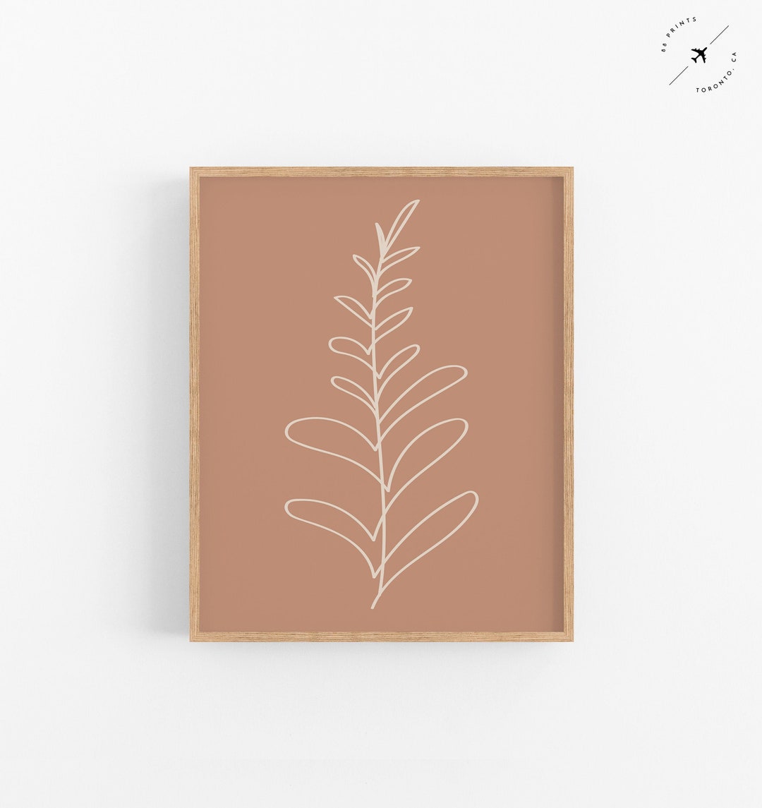 Boho Leaf Printable, Boho Abstract Art, Neutral Art Prints, Boho Home ...