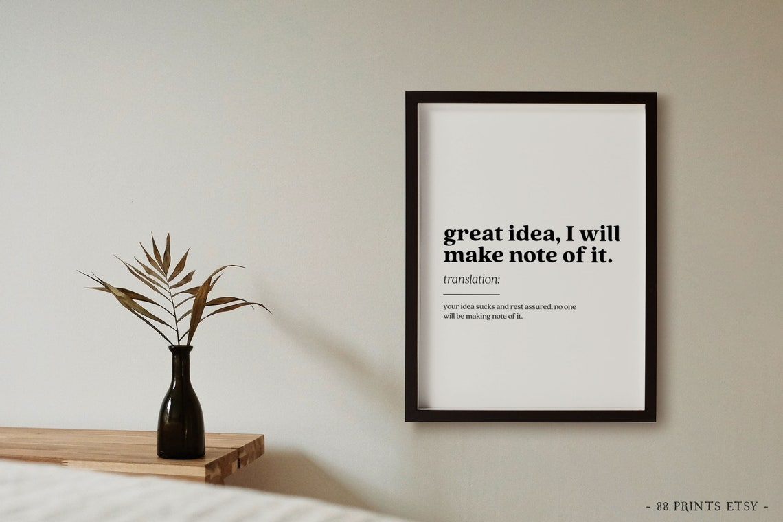 Funny Office Wall Art Witty Office Prints Work From Home | Etsy