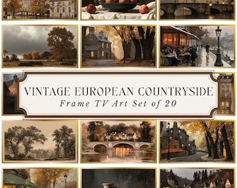 20 Vintage European Frame TV Art | Samsung Frame TV Art | Autumn Countryside Paintings | 4K Digital Download | Smart TV Art