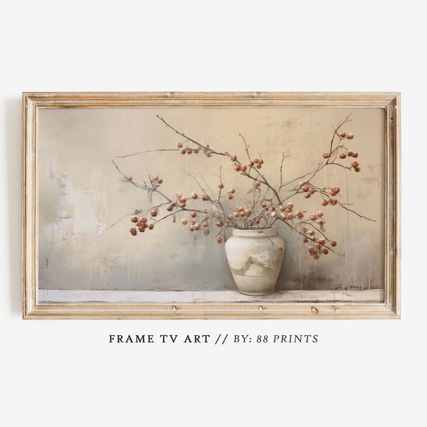 Samsung Frame TV Art Vintage Still Life Painting | Vintage Frame TV Art | Frame TV Art Neutral | Art for the Frame Tv | Samsung Frame Art