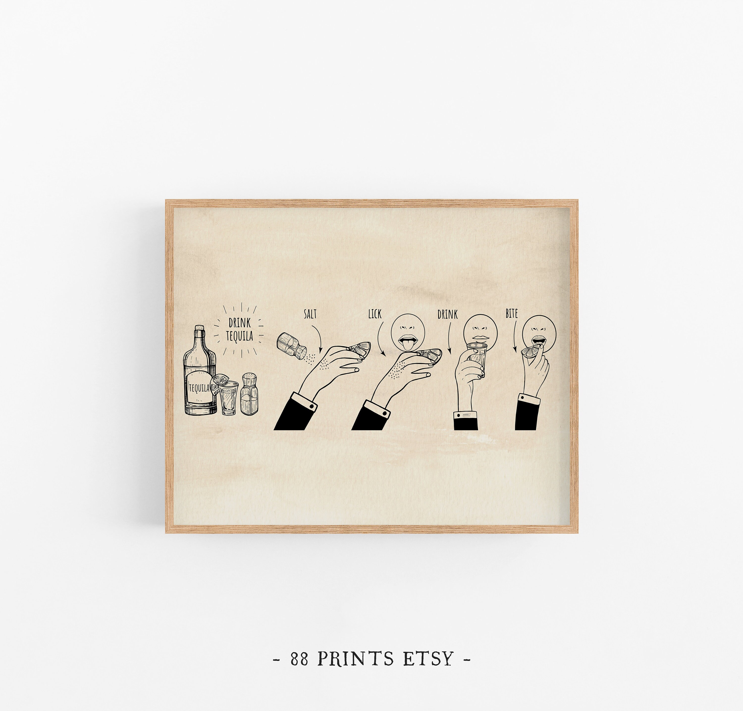 Bar Cart Gallery Wall Set of 10 Prints Bar Cart Art Wine Etsy