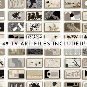 Neutral Abstract Samsung Frame TV Art Mega Bundle Set 48 Files Included Frame TV Art Abstract Frame TV Art Modern Digital Art zdjęcie 2