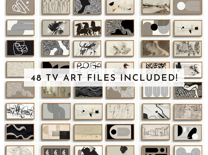 Neutral Abstract Samsung Frame TV Art Mega Bundle Set 48 Files Included Frame TV Art Abstract Frame TV Art Modern Digital Art zdjęcie 2