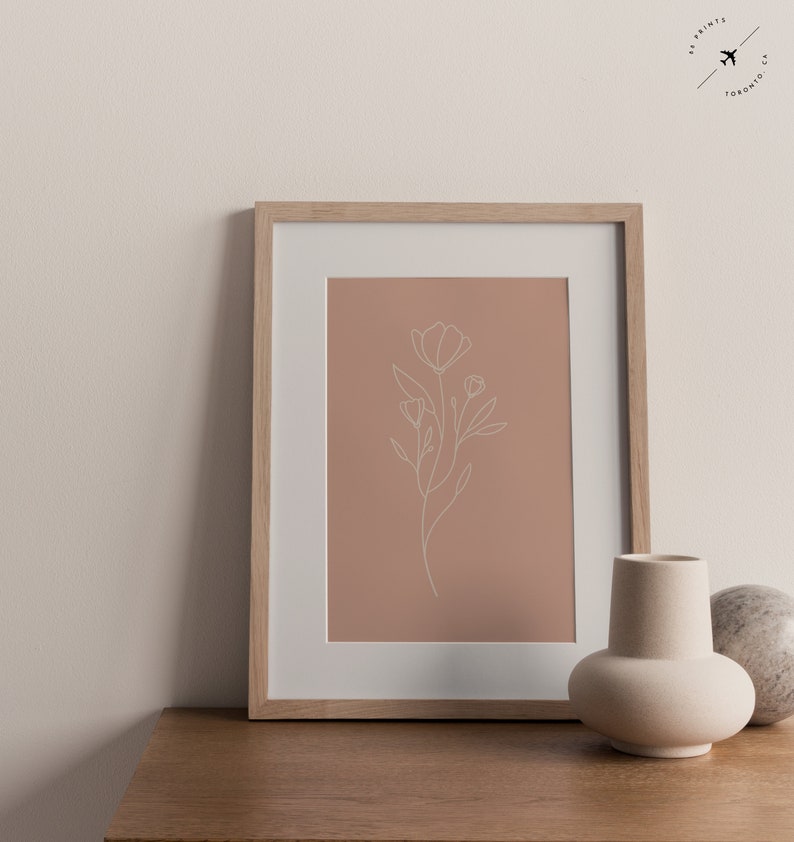 Abstract Mauve Flower Printable Floral Wall Art Boho Prints Etsy Canada