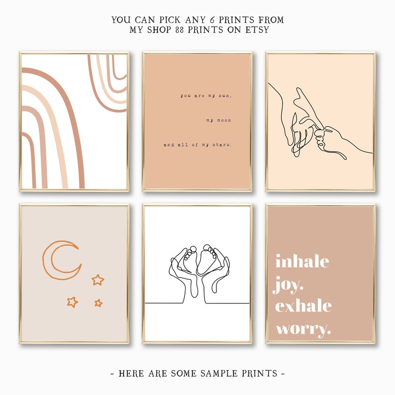 Pick Any 6 Prints Custom Gallery Wall 88 Prints Personalized Etsy