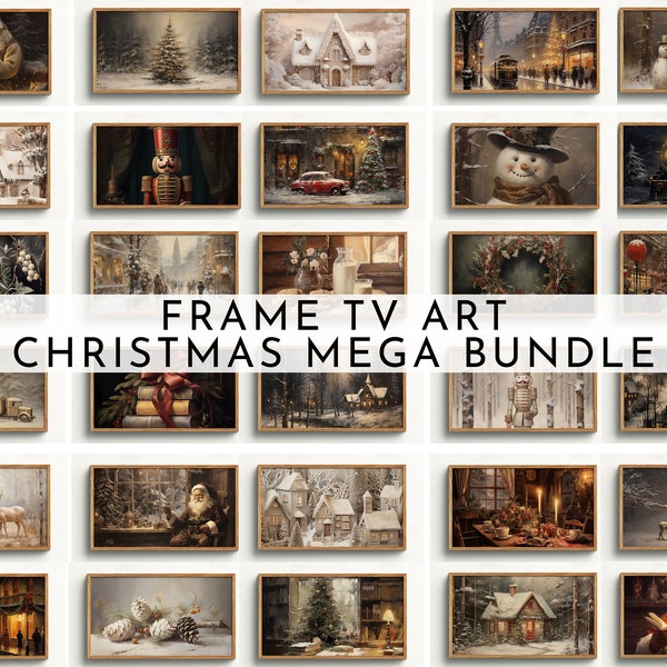 Samsung Frame TV Art Set Christmas Mega Bundle - 144 files included! Frame TV Art Christmas | Christmas Frame TV Art | Holiday Frame Tv Art