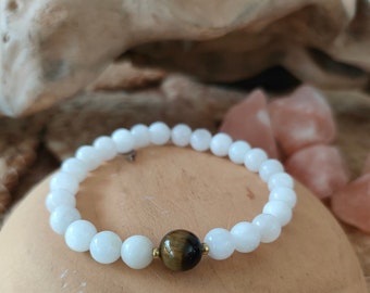 Moonstone & Tiger Eye Bracelet