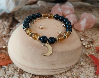 Calm and Protection Bracelet in Amber & Celestial Eye