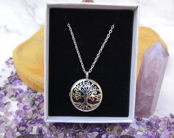 Tree of Life and Amethyst Stone Necklace