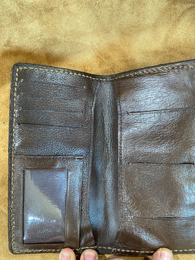 Roper Long Hand Tooled Leather Wallet - Etsy