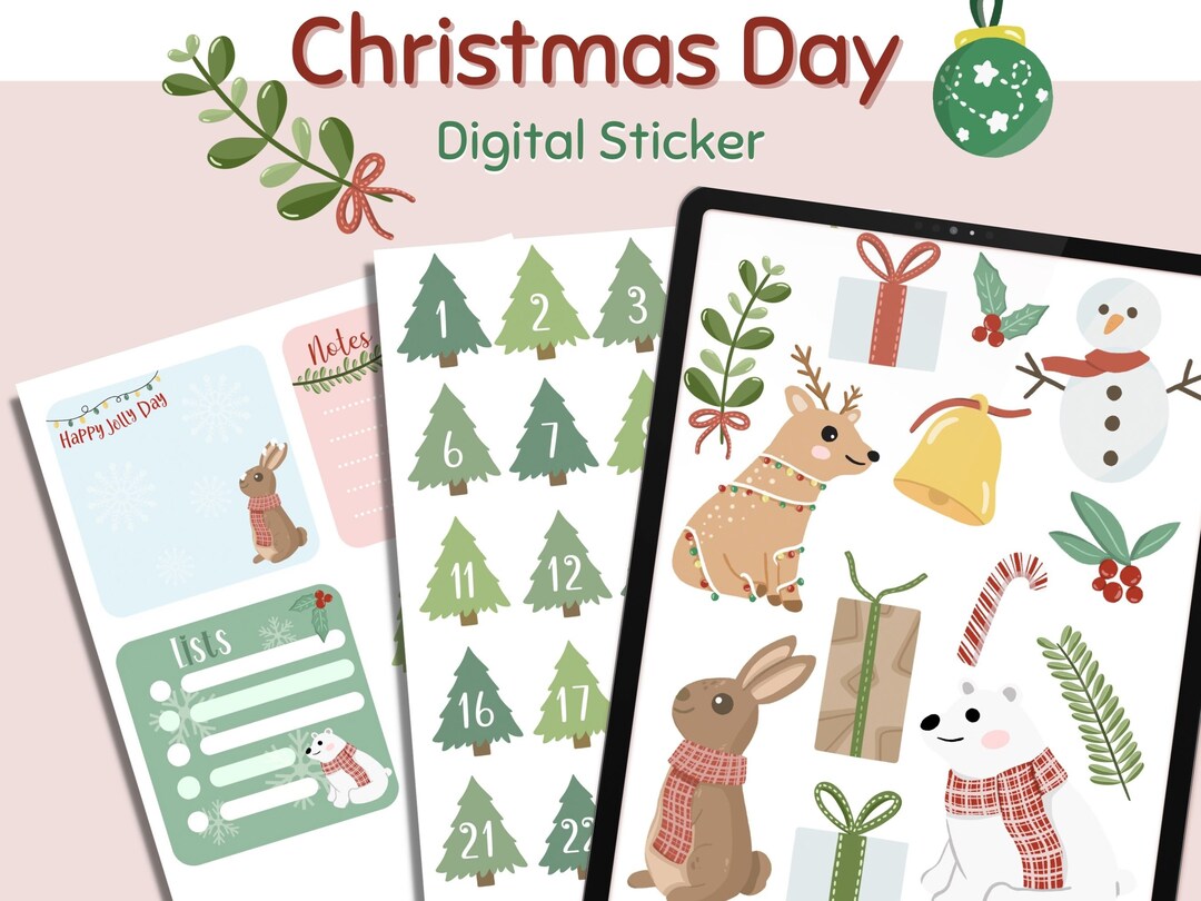 Digital Printable Christmas Goodnotes Sticker Goodnotes Etsy