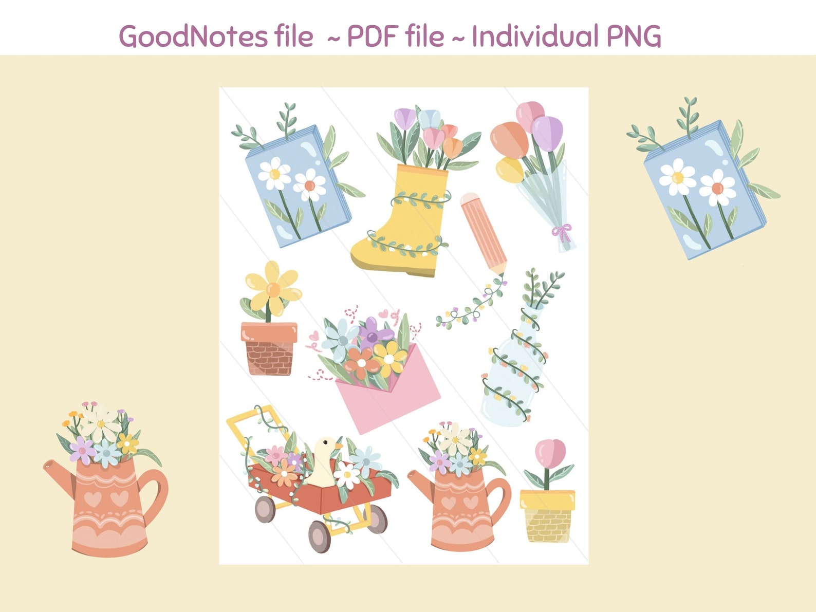 Digital Printable Goodnotes Sticker Goodnotes Stickers Etsy