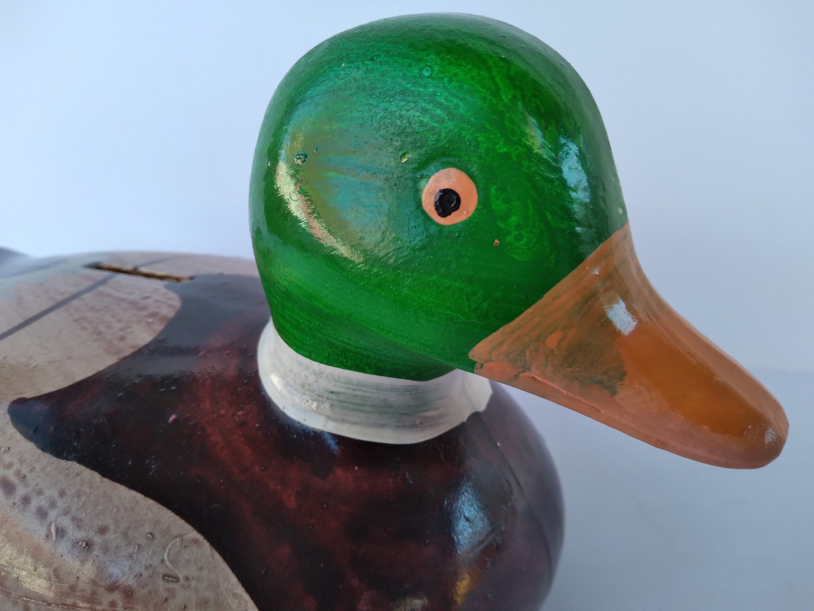 Vintage Ceramic Duck Coin Bank Hand Painted Duck Decoy Piggy Etsy