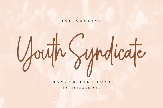 Youth Syndicate Modern Script Font Digital Fonts Logo - Etsy
