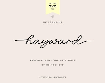 Hayward Handwritten Script Font: Wedding, Cricut, Canva (SVG)