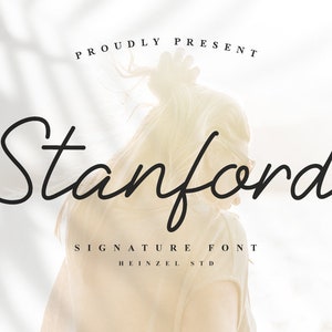 Handgeschreven Stanford-lettertype: elegant cursief schrift voor Cricut & Wedding