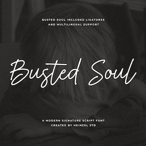 Elegant Handwritten Script Font: Busted Soul - Wedding & Cricut