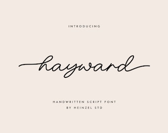 Hayward - Handschriftliche Schrift, Hochzeit Schrift, Schreibschrift, Schreibschrift, Cricut Schrift, Digitale Schriften, Procreate Schriften, Boho Schrift, Schrift mit Schwänzen