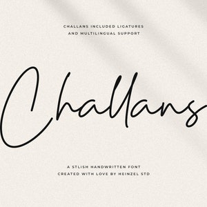 Challans Handgeschriebene Schrift: Elegante Hochzeitsschrift