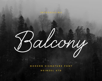 Balcony Handwritten Script Font: Elegant Cursive, Wedding & Cricut Font
