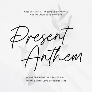 Elegante Signatur Schriftart: Moderne Hochzeitskalligraphie