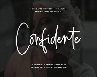 Confidente Signature Script Font: Elegant Handwritten Style