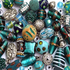 Fabrication de bijoux perles faites main verre au chalumeau bois tibétain Paquets de 150 g image 8