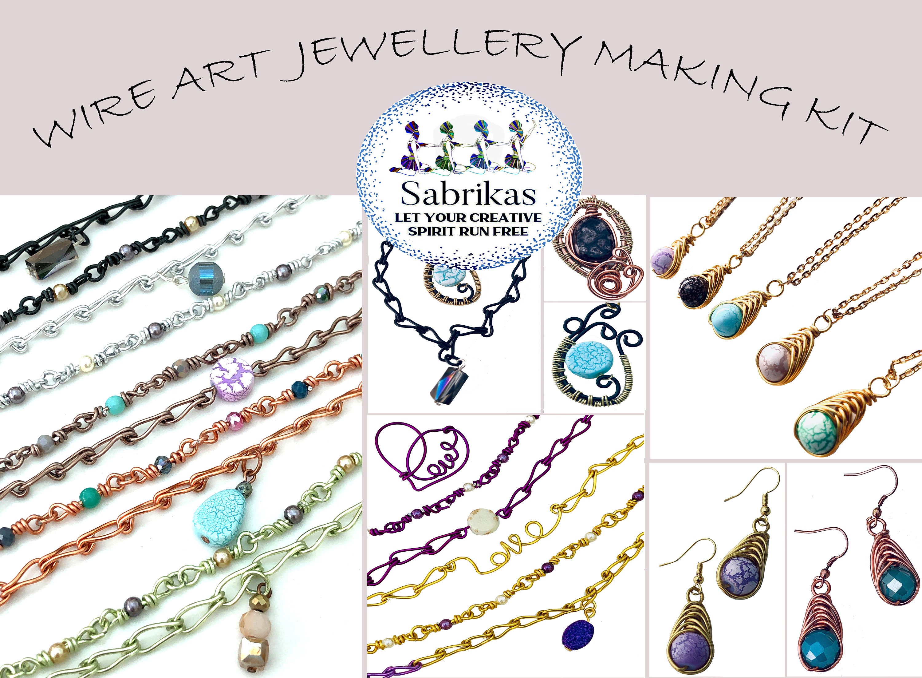 Jewellery Making Kit Craft Wire Art DIY Necklace Bracelet Etsy