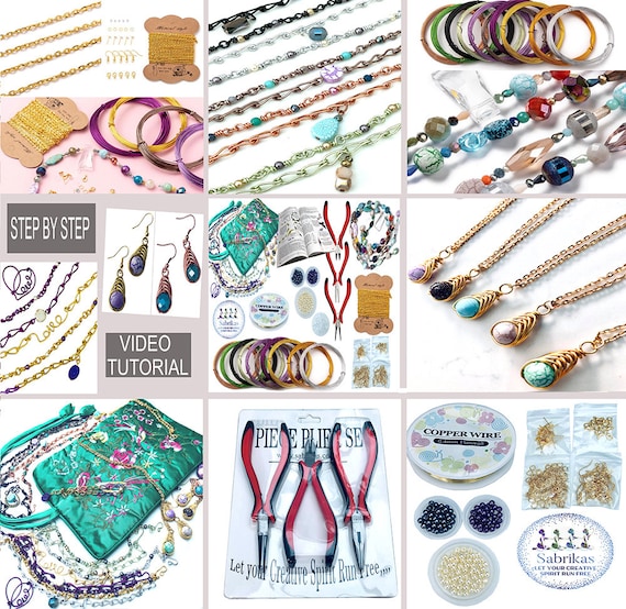 Jewellery Making Kit Craft Wire Art DIY Necklace Bracelet Earrings Gift Set  Teen Girls to Adults for Beginners With Complete Video Tutorials 