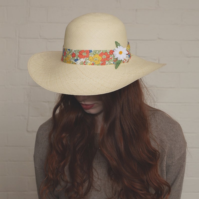 Flora Bespoke Ladies Panama Hat Etsy