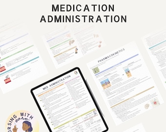 Medication Administration | 6 Pages | Nursing Student | Digital Download